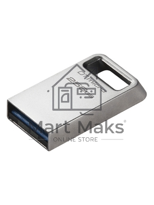 Флешка USB Kingston DataTraveler Micro (DTMC3G2/256Gb), 256Gb, USB 3.2 Gen 1, R/W 200/60, серебристый