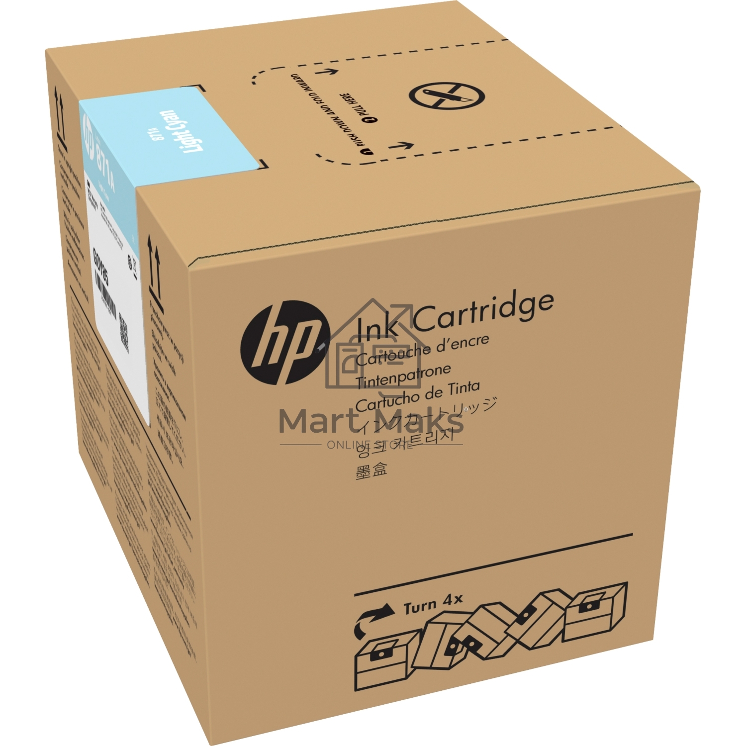 Картридж струйный HP 871C светло-голубой (3л) для HP Latex 375, 370, 570