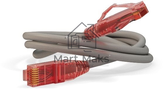 Патч-корд Hyperline U/UTP, Cat.5e, LSZH, 10 м, серый 