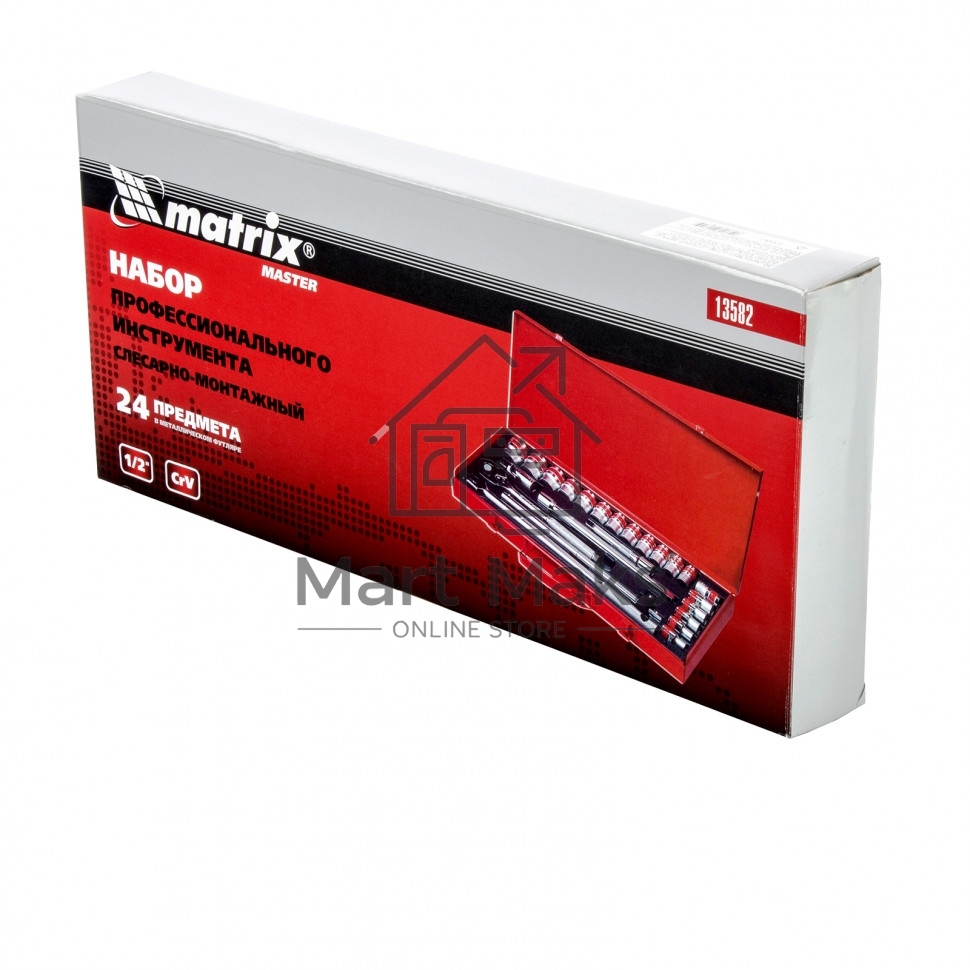 Набор шоферский MATRIX 13582с квадратом 1/2'' 24 предм. master