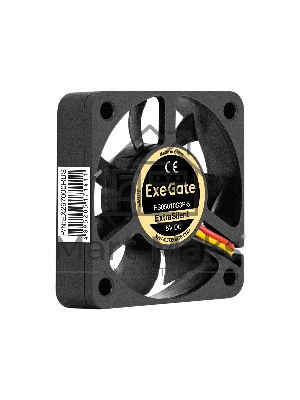 Вентилятор для корпуса ExeGate ExtraSilent ES05010S3P-5 черный, 50 мм, 5000 об/мин, 27 дБ, 3 pin