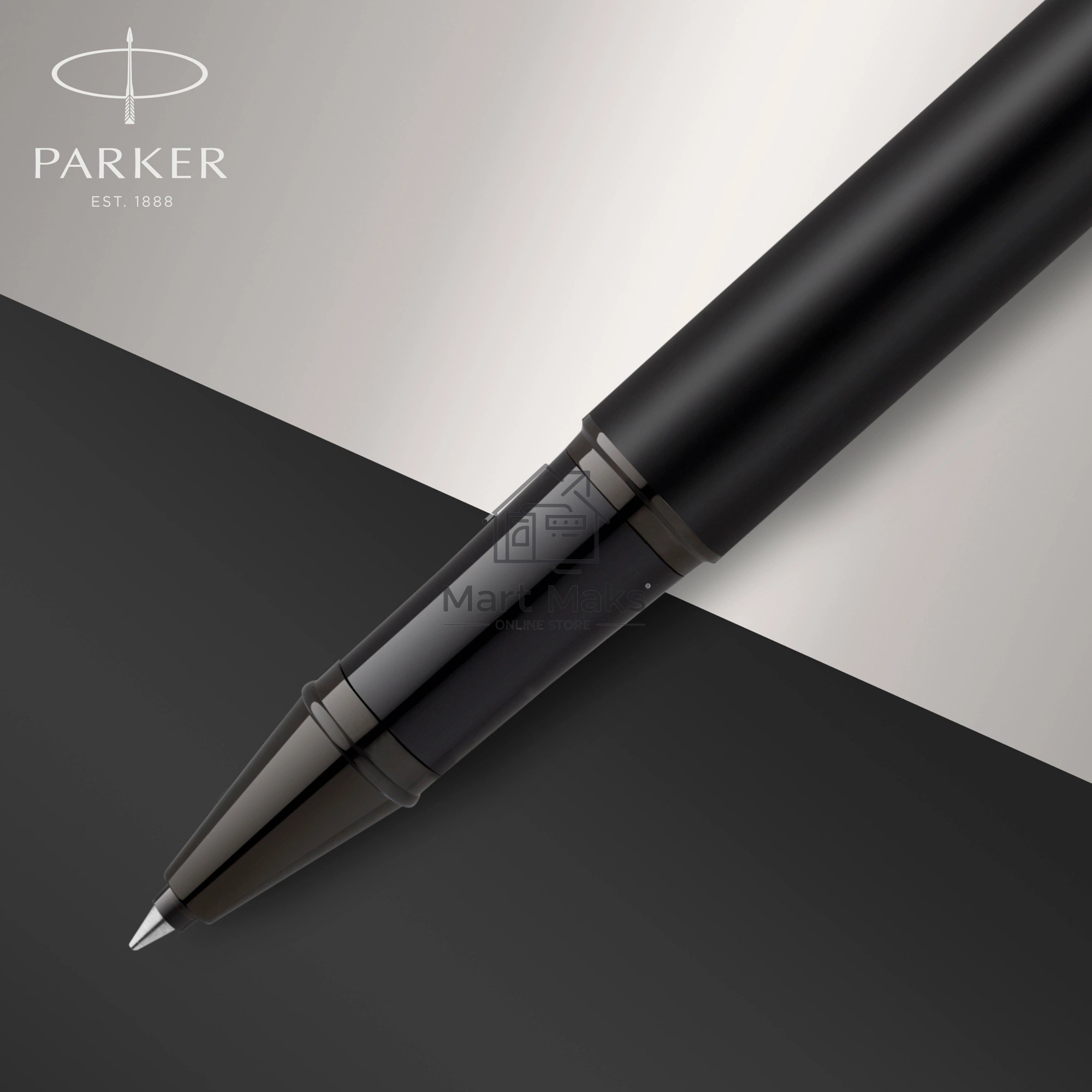 Ручка роллер Parker IM Achromatic T317 (CW2127743) Matt Black F, черные чернила, подарочная коробка