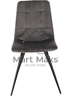 Стул для дома Бюрократ CH-K1 т.серый Holland 18 металл черный на ножках (CH-K1_1/HL18)