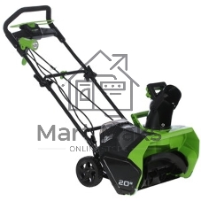 Снегоуборщик аккумуляторныйGreenworks GD40SB, 40V, 51 см, бесщеточный, с 1хАКБ 4 А.ч и ЗУ 2600607