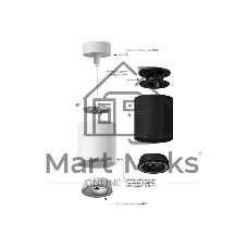Корпус светильника C7422 SBK черный песок D70*H80mm MR16 GU5.3