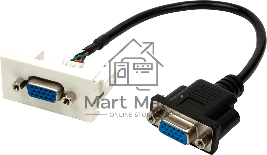 Вставка Lanmaster LAN-WA-LP-VGA-FF-0.2 22.5x45 1xVGA D-SUB