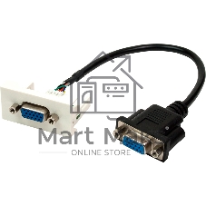 Вставка Lanmaster LAN-WA-LP-VGA-FF-0.2 22.5x45 1xVGA D-SUB