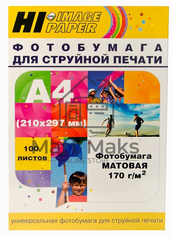 Фотобумага матовая односторонняя (Hi-image paper) A4, 170 г/м, 100 л.