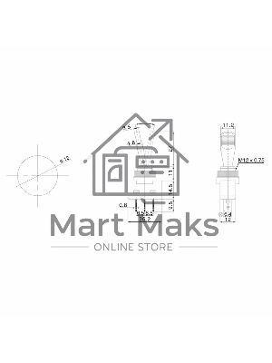 Тумблер 12V 20А (3c) ON-OFF однополюсныйс красной подсветкойRexant