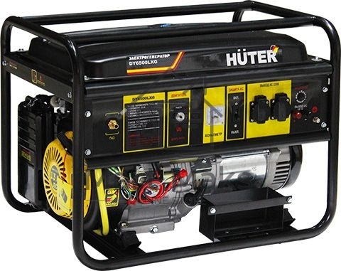 Электрогенератор бензиновый гибридный Huter DY6500LXG, 5 кВт, 71 дБ, 75 кг