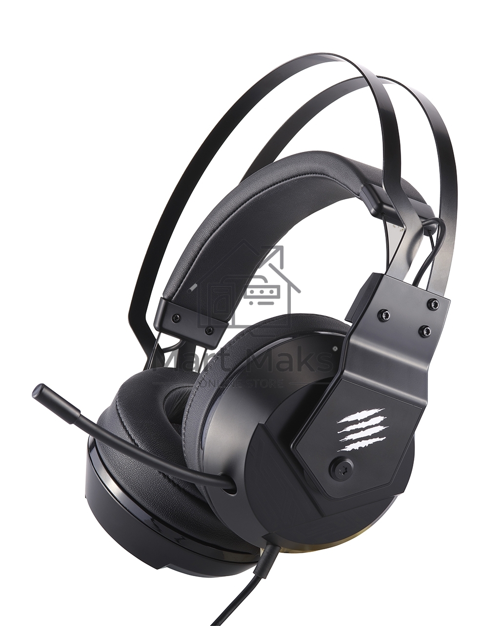 Игровые наушники чёрные Mad Catz  F.R.E.Q. 2 (USB, 40 мм неодимовые магниты, 32 Ом, 20 ~ 20000 Гц, микрофон)