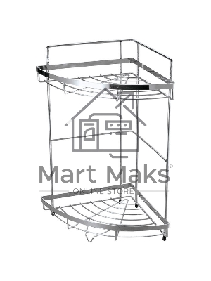 Полка угловая двухъярусная Рыжий кот COZY-CR-2, размер: 24,5*24,5*38см