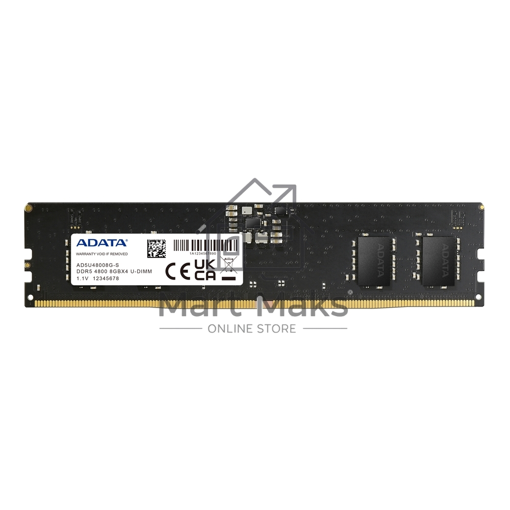 Оперативная память ADATA, DDR5, 8GB (1x8GB), 4800MHz, CL40, UDIMM