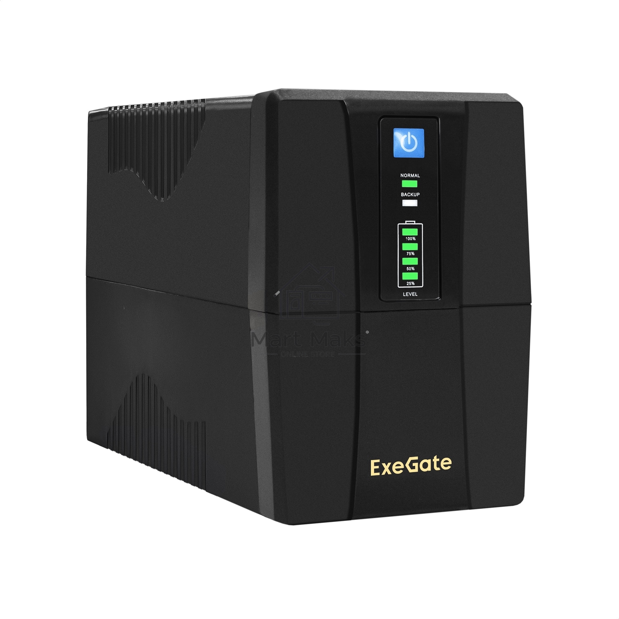 Источник бесперебойного питания ExeGate Power Back BNB-1000.LED.AVR.4C13 <1000VA/550W, LED, AVR, 4*C13, Black>