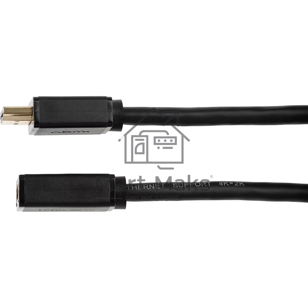 Кабель удлинительный HDMI-19M---HDMI-19F ver 2.0, 2m, TELECOM TCG235MF-2M