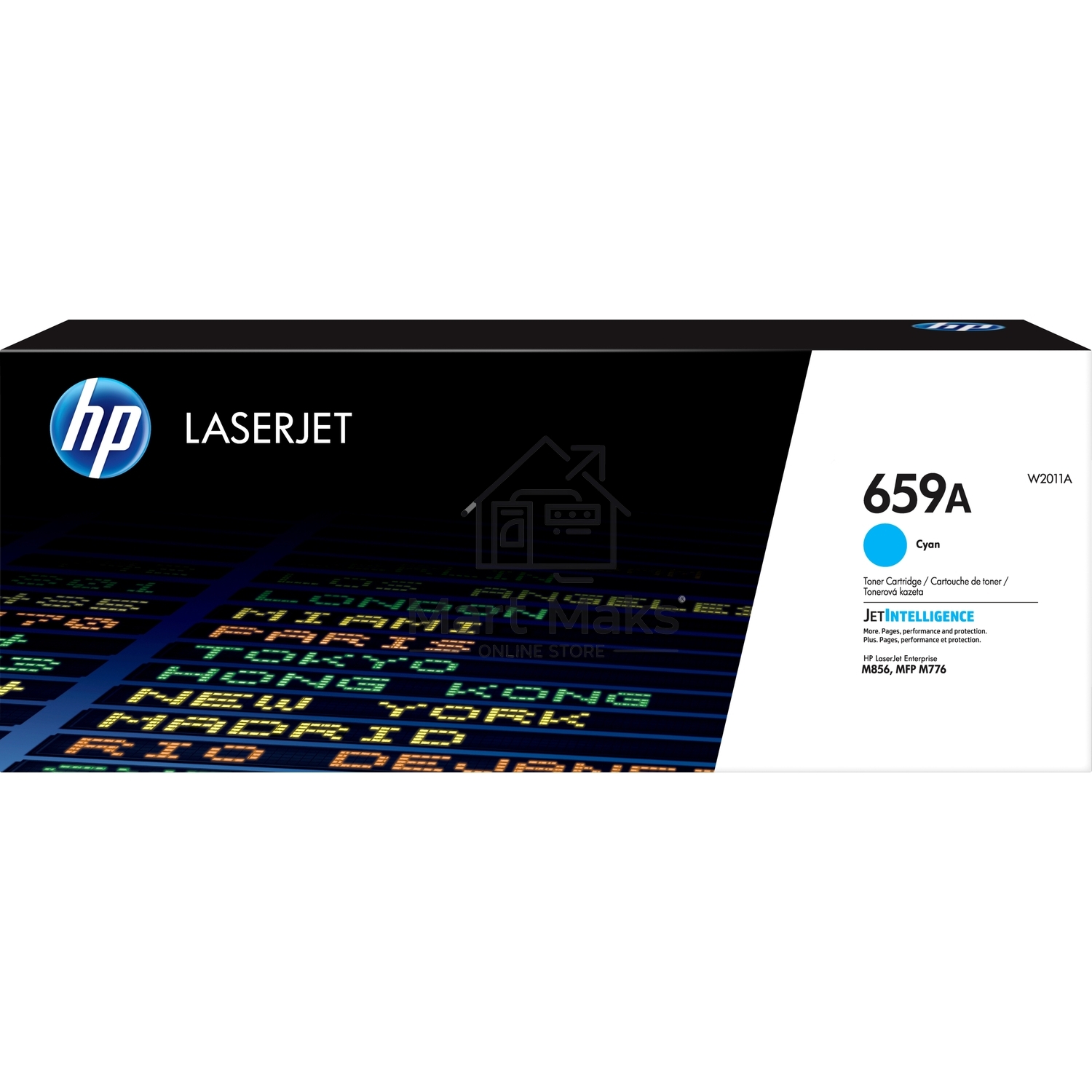 Картридж лазерный HP 659A W2011A голубой для HP LJ M856/M776 (13000стр.)
