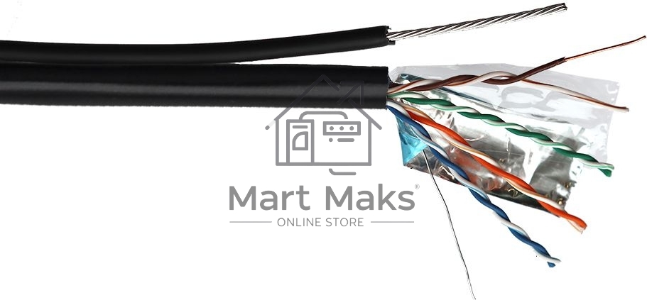 Кабель информационный Lanmaster TWT-5EFTP-UNV-TR кат.5E FTP 4X2X24AWG PE внешний 305м черный