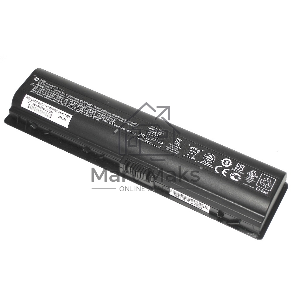 Аккумуляторная батарея для ноутбука HP Pavilion DV2000 DV6000 47-56Wh черная