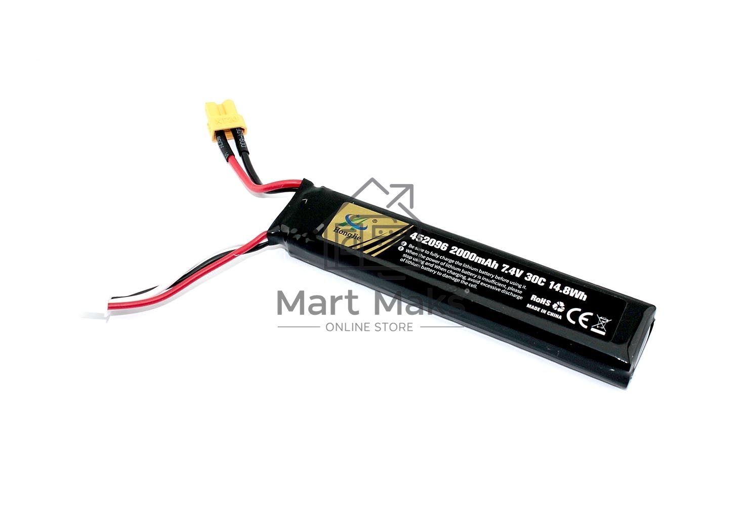 Аккумулятор Li-Pol 7.4V 452096 2000mAh разъем XT30-plug
