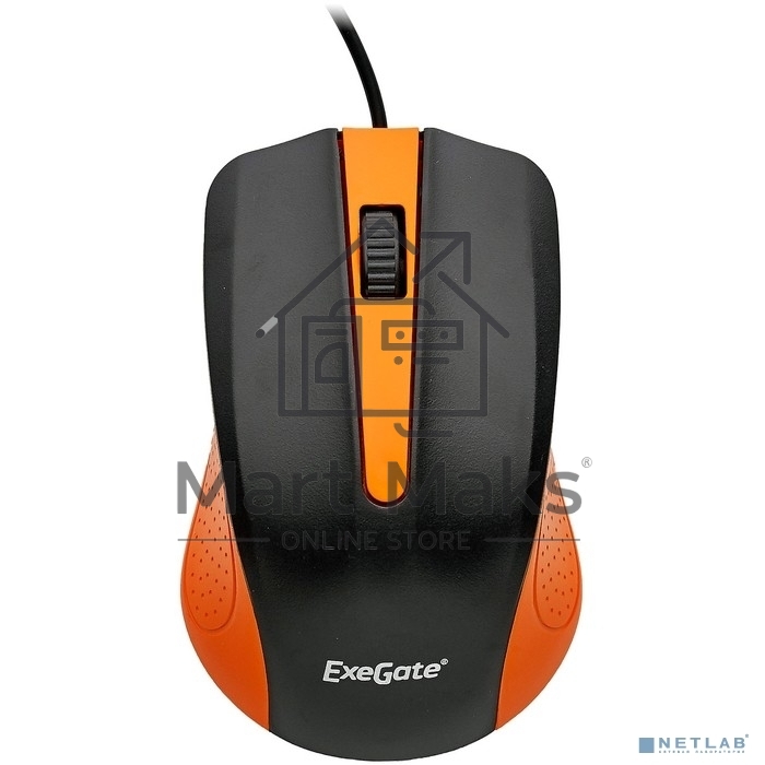Мышь проводная ExeGate Professional Standard SH-9030BO черный/оранжевый, 1200 dpi, USB, кнопки - 3