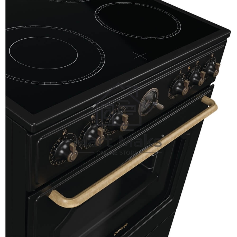 Плита электрическая Gorenje GECS6B71CLB черный, конфорок 4 электрических, духовка 71 л, 60 см x 85 см x 60 см