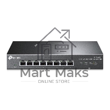 Коммутатор TP-Link 8-port Desktop 2.5G Unmanaged switch, 8 100/1G/2.5G RJ-45 ports, Fanless design, 12V/1.5A DC power supply.