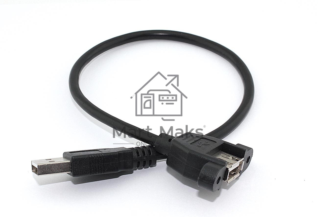 Кабель USB 2.0 для монтажа на корпус 30 см