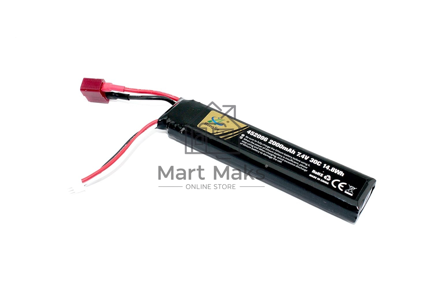 Аккумулятор Li-Pol 7.4V 452096 2000mAh разъем T-plug