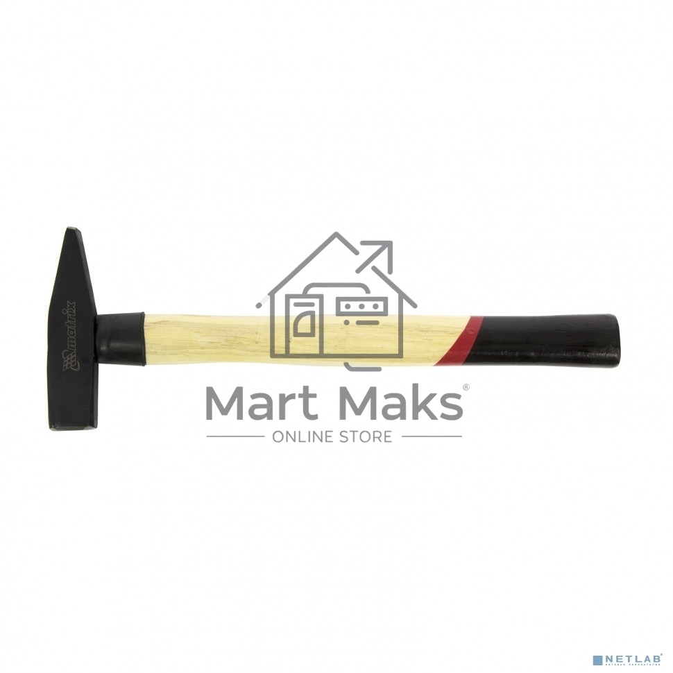 Молоток MATRIX 10230слесарный 400г квадратный боек деревянная рукоятка