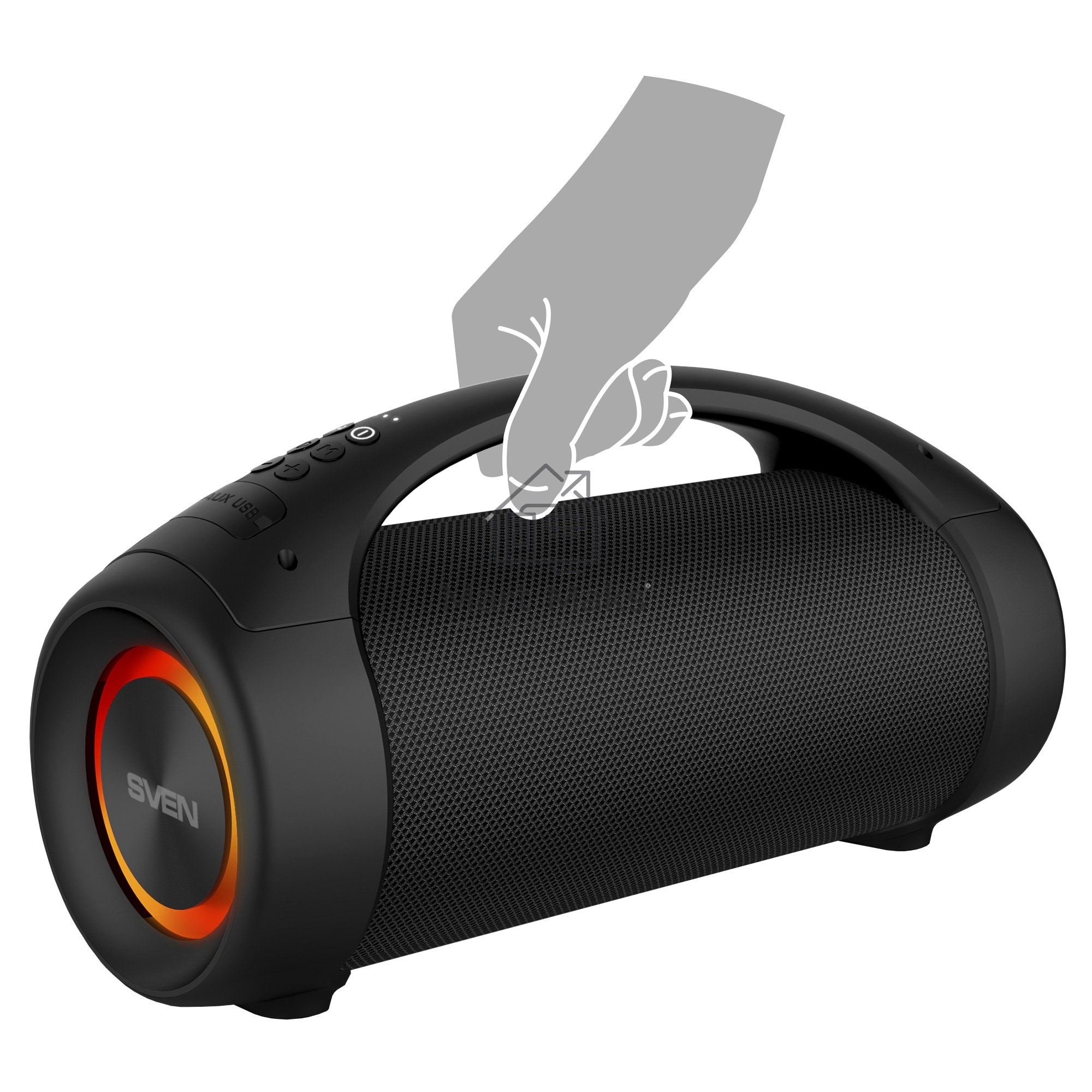 Колонки Sven 370 2.0 чёрные (2x2W, USB, RGB подсветка)