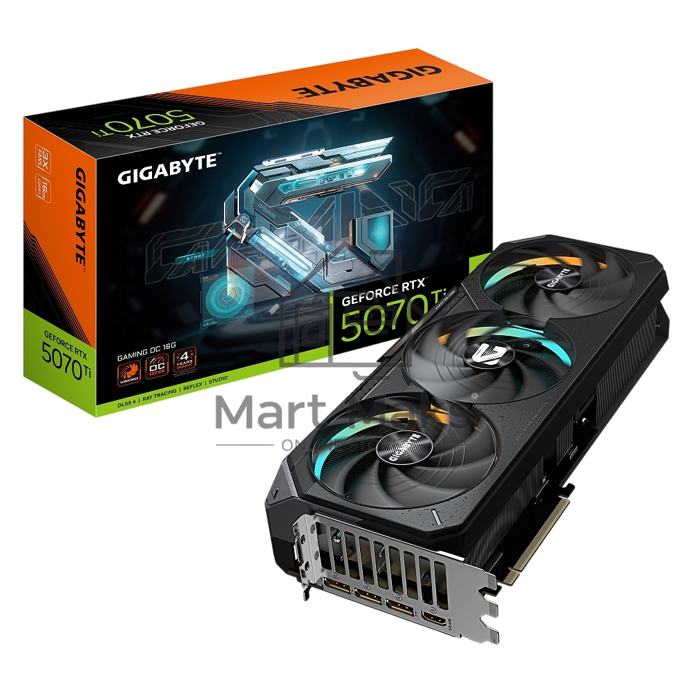 Видеокарта Gigabyte GV-N507TGAMING OC-16GD 1.0 NV RTX5070TI 16Gb 256bit GDDR7 2805/28000/HDMI