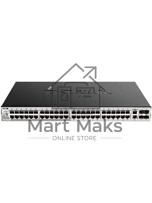 Коммутатор управляемый L3 стекируемый D-Link DGS-3130-54PS/B (L3) 48x1Gbит/с 2x10Gbит/с 4SFP+ 48PoE+ 370W управляемый