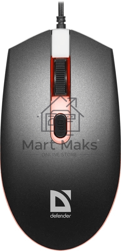 Мышь проводная Defender Dot MB-986 черный, 1600 dpi, USB, кнопки - 4