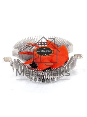 Кулер для процессора ExeGate EE80-PWM серебристый/красный, 90 мм, алюминий, 2400 об/мин, 24 дБ, 4 pin, 65 Вт, 50 мм