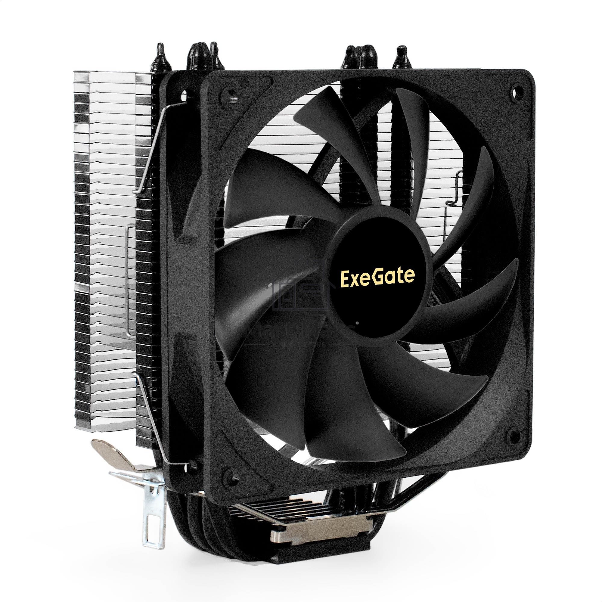 Кулер для процессора ExeGate Dark Magic EE400XL-PWM черный, 120 мм, алюминий/медь, 2400 об/мин, 37 дБ, 4 pin, 140 Вт, 155 мм