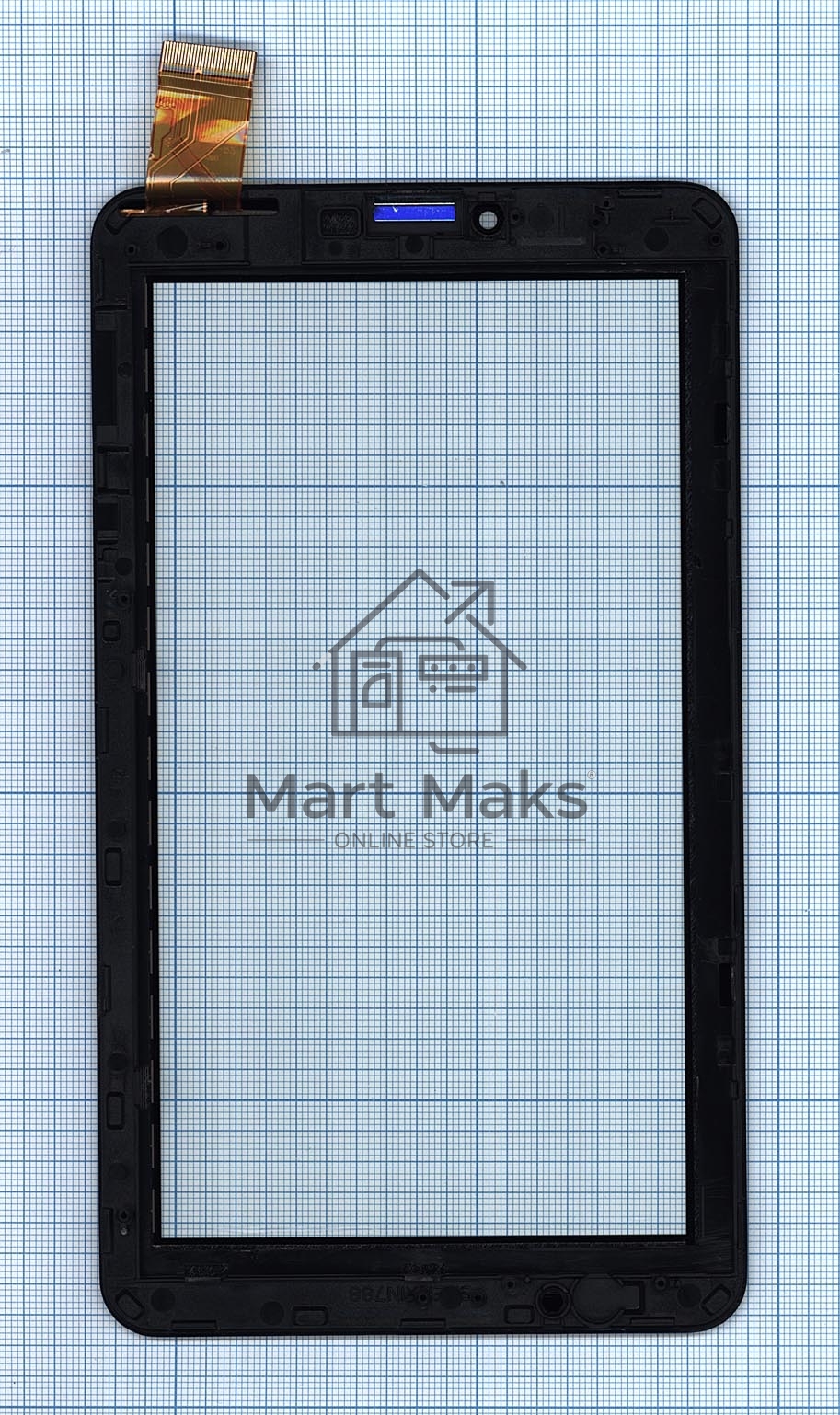 Сенсорное стекло (тачскрин) для Irbis TZ60, черное с рамкой