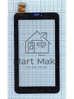 Сенсорное стекло (тачскрин) для Irbis TZ60, черное с рамкой
