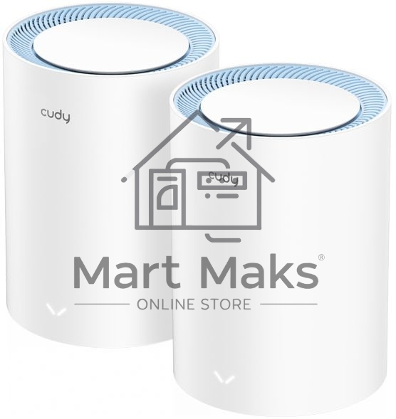 Бесшовный Mesh роутер Cudy M1200 (M1200 2-PACK) AC1200 Wi-Fi белый (упак.:2шт)