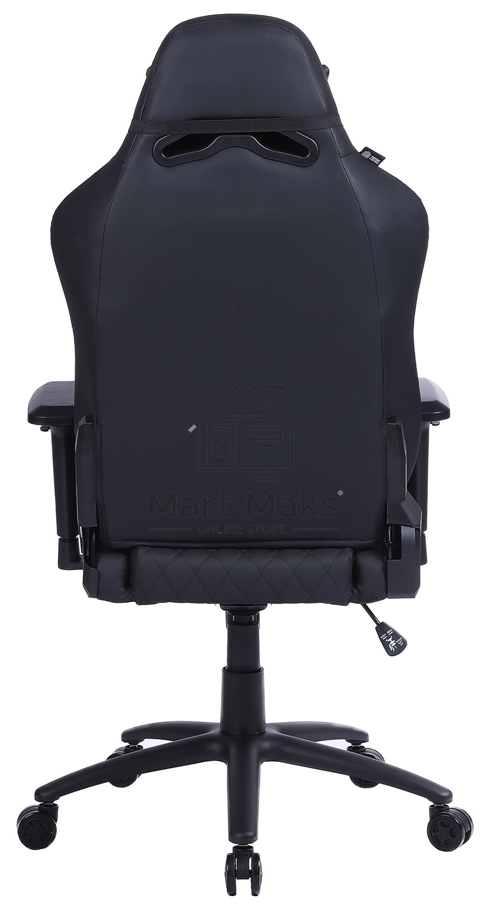 Кресло игровое Cactus CS-CHR-130-M, массажное, с подголовником, черный