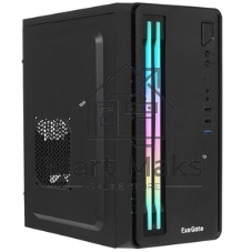 Компьютерный корпус Minitower ExeGate mEVO-7805-XP400 (mATX, БП XP400 с вент. 12см, 2*USB+1*USB 3.0, аудио, черный, с 2*RGb подсветкой)