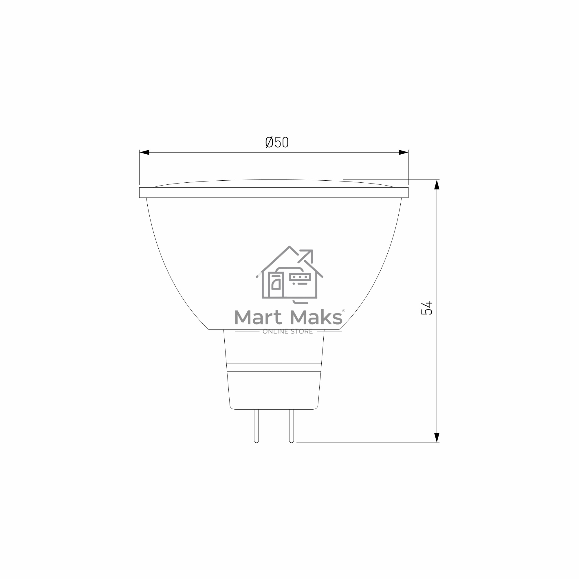 BLG5318 / Умная лампа G5.3 LED 7W 3300К-6500К CCT+DIM