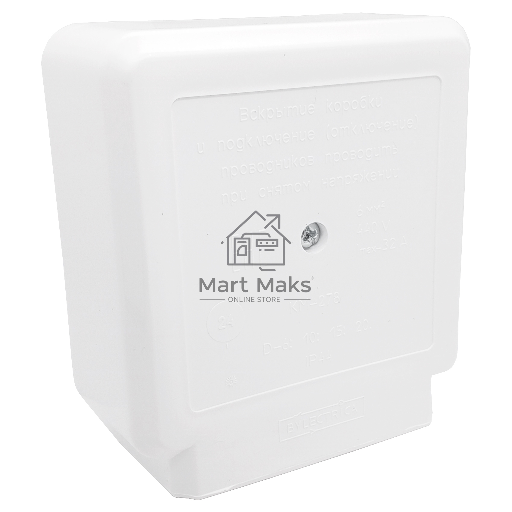 Коробка монтажная Bylectrica Коробка монтажная с клеммами ЗВИ 32А, 250В, IP44, 111х100х43,5 мм. (КМ-268)