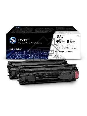 Картридж лазерный HP 83X черный двойная упаковка (CF283XD) увеличенной емкости для HP LJ Pro M201/M225, 4400стр