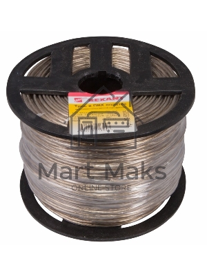 Трос стальной в ПВХ оплетке d=2,5 мм, прозрачный (бухта 200 м) Rexant Трос стальной в ПВХ оплетке d=2,5 мм, прозрачный (бухта 200 м) Rexant