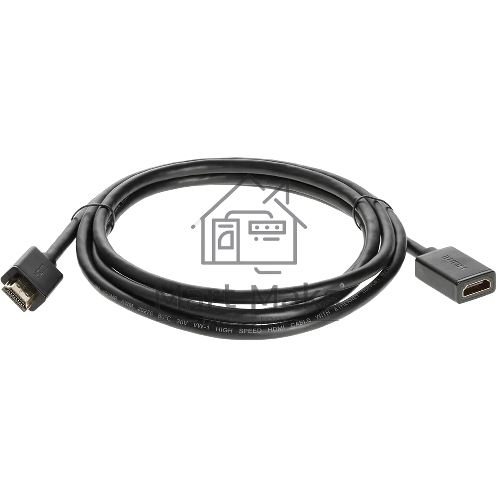 Кабель удлинительный HDMI-19M---HDMI-19F ver 2.0, 2m, TELECOM TCG235MF-2M
