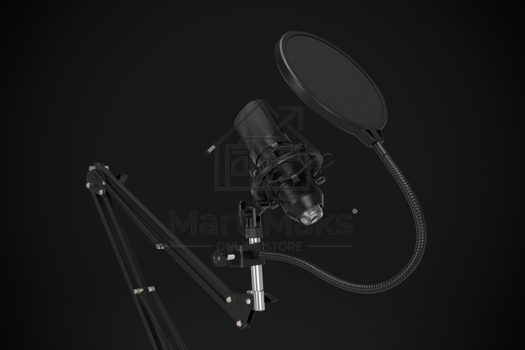 Микрофон проводной Оклик SM-600G 2.5м черный