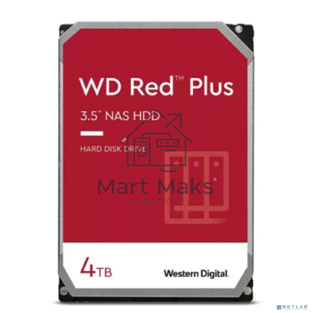 Жесткий диск Western Digital SATA 4TB 6GB/S 256MB RED PLUS WD40EFPX