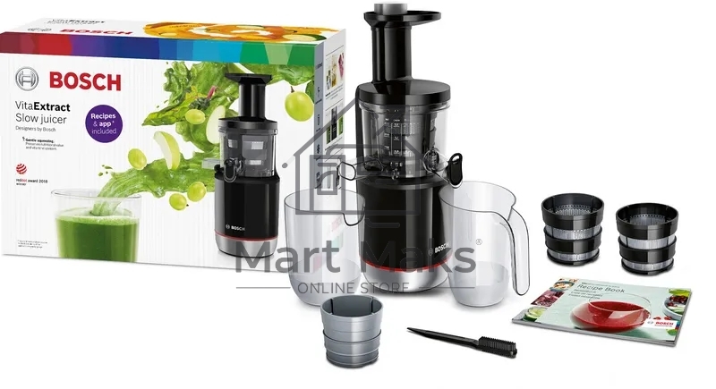 Соковыжималка шнековая Bosch MESM731M черный