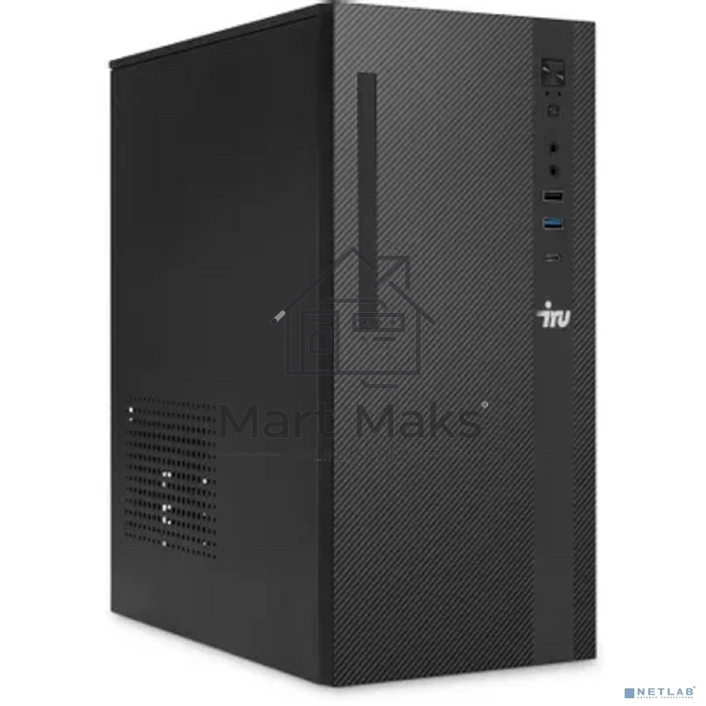 Компьютер IRU 310SC MT i3 12100 (3.3) 8Gb SSD256Gb UHDG 730 Windows 11 Professional GbitEth 200W черный (1969049)