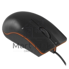 Мышь проводная Qumo Practic Office M90 черный, 1000 dpi, USB, кнопки - 3